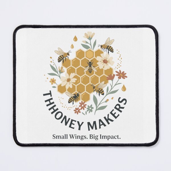 Item preview, Honey Makers Small Wings Big Impact Bee Illustration designed and sold by Amr Darwish Graphic designer.