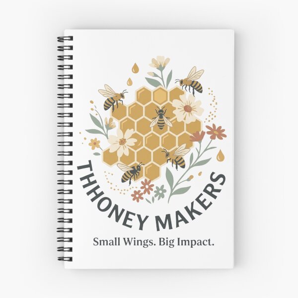 Item preview, Honey Makers Small Wings Big Impact Bee Illustration designed and sold by Amr Darwish Graphic designer.