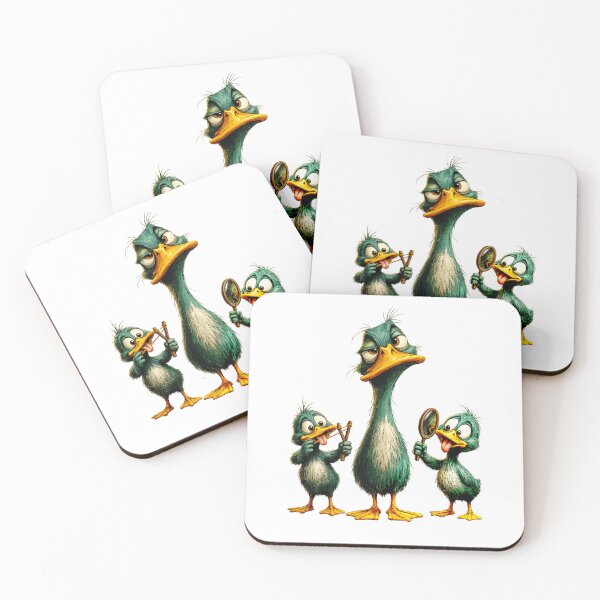 Item preview, Bored Duck with Silly Ducklings Cartoon designed and sold by GRFORA.