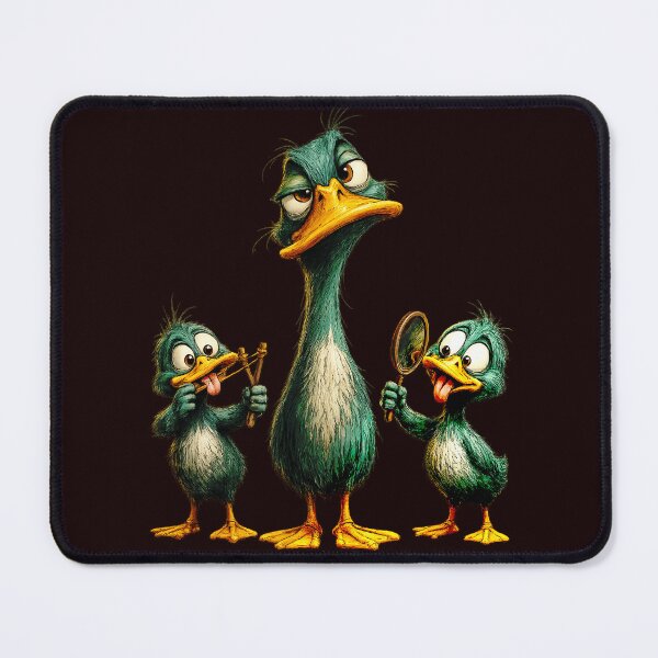 Item preview, Bored Duck with Silly Ducklings Cartoon designed and sold by GRFORA.