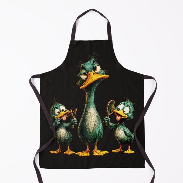 Item preview, Bored Duck with Silly Ducklings Cartoon designed and sold by GRFORA.