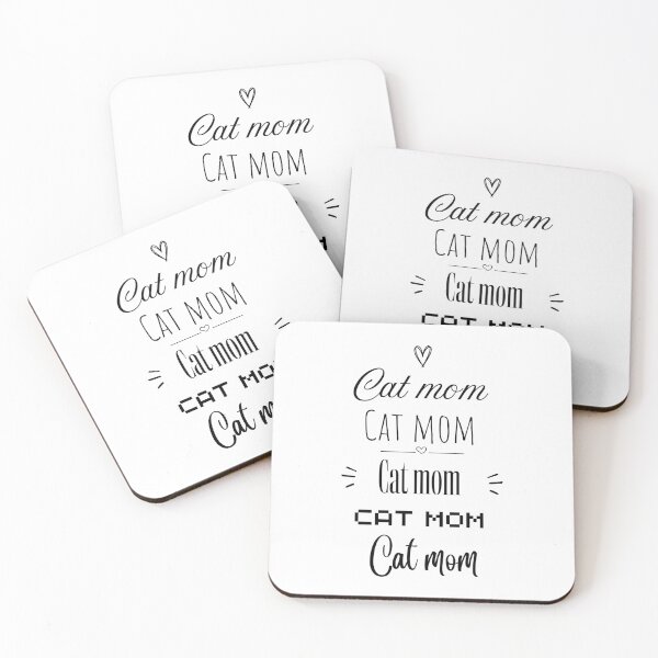 Item preview, Cat Mom Typography desing, Multi-font Desing Art \\ White designed and sold by Laysa Kaline.