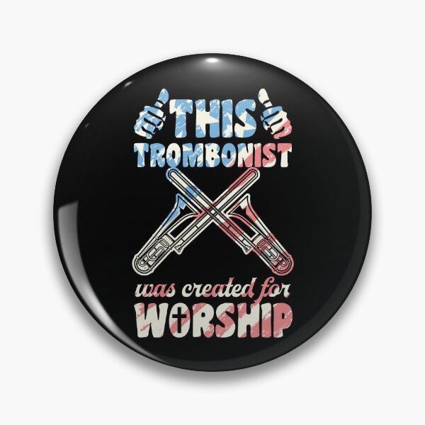 Item preview, This Trombonist Was Created For Worship Christian Trombone designed and sold by Rock Paper T-Shirts.