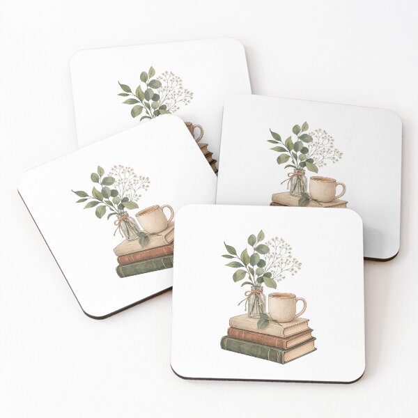 Item preview, Watercolor Stack of Books Coffee Mug Eucalyptus Art designed and sold by StudioAuraco.