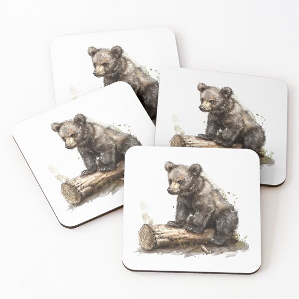 Item preview, Bear Cub | Cute Woodland Animal Watercolor Art designed and sold by Mandayartstudio.