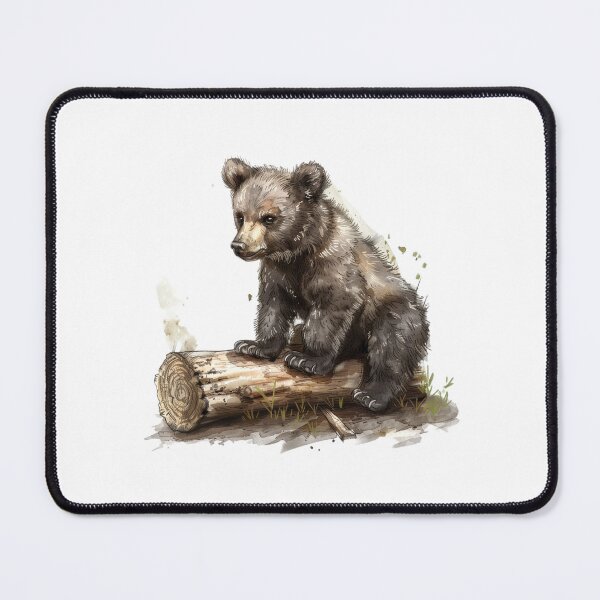 Item preview, Bear Cub | Cute Woodland Animal Watercolor Art designed and sold by Mandayartstudio.