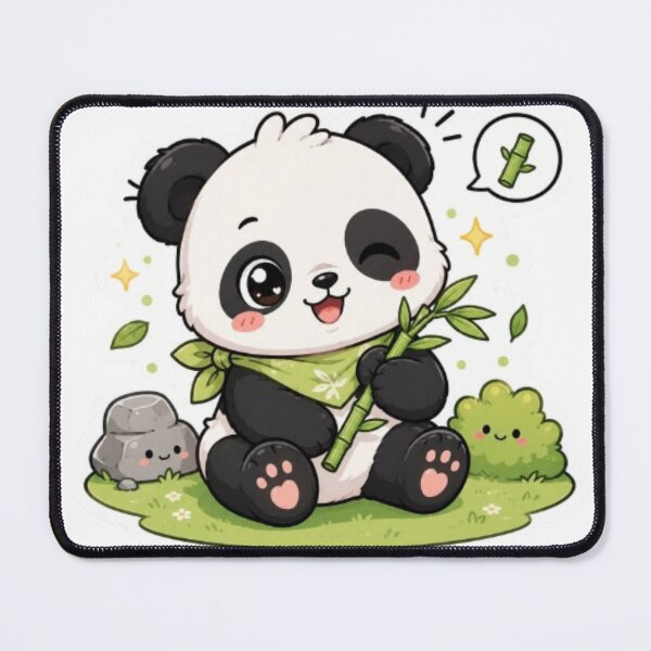 Item preview, Cute Kawaii Panda Bamboo Design – Adorable Panda Illustration Gift for Kids & Panda Lovers designed and sold by Vegasstickers.