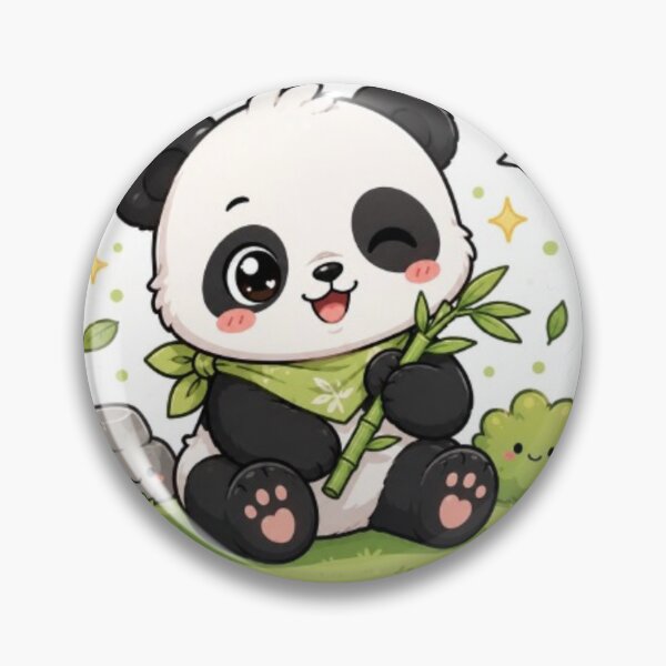 Item preview, Cute Kawaii Panda Bamboo Design – Adorable Panda Illustration Gift for Kids & Panda Lovers designed and sold by Vegasstickers.