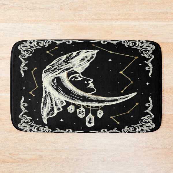 Item preview, Elegant Gothic Crescent Moon Goddess with Veil Crystals & Constellations designed and sold by Midnight Veil Designs.