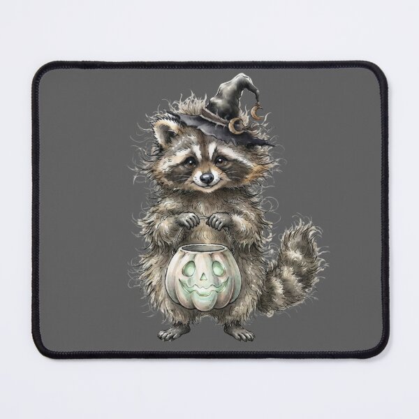 Item preview, Cute Raccoon Witch Trick or Treat Pumpkin Bucket Halloween designed and sold by BreezifyDesignStudio.