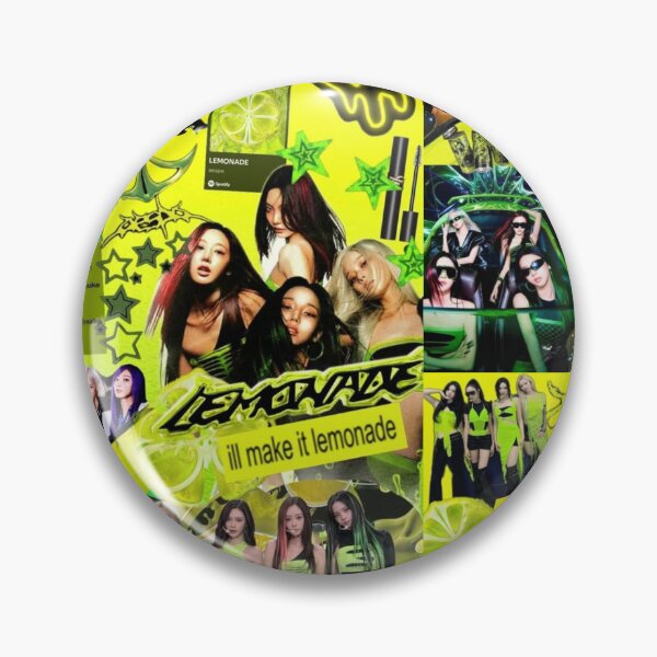 Item preview, aespa Lemonade Neon Green Kpop Collage designed and sold by KryaArts27.