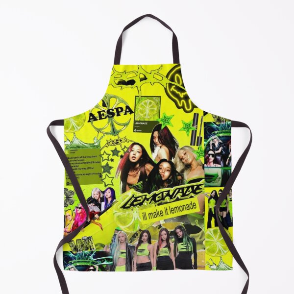 Item preview, aespa Lemonade Neon Green Kpop Collage designed and sold by KryaArts27.