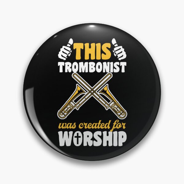Item preview, This Trombonist Was Created For Worship Christian Trombone designed and sold by Rock Paper T-Shirts.