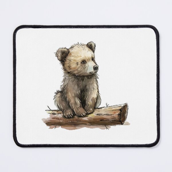 Item preview, Bear Cub | Cute Woodland Animal Watercolor Art designed and sold by Mandayartstudio.
