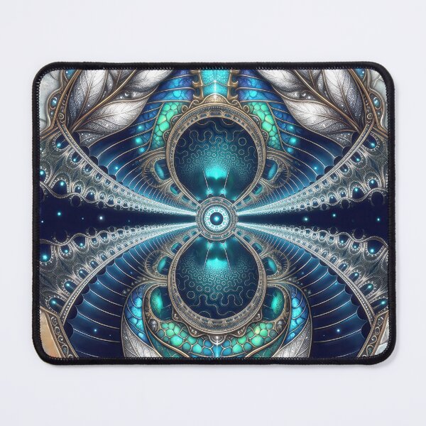 Item preview, Beautiful Blue and Silver Fractal with Stone Background designed and sold by Frackxion.