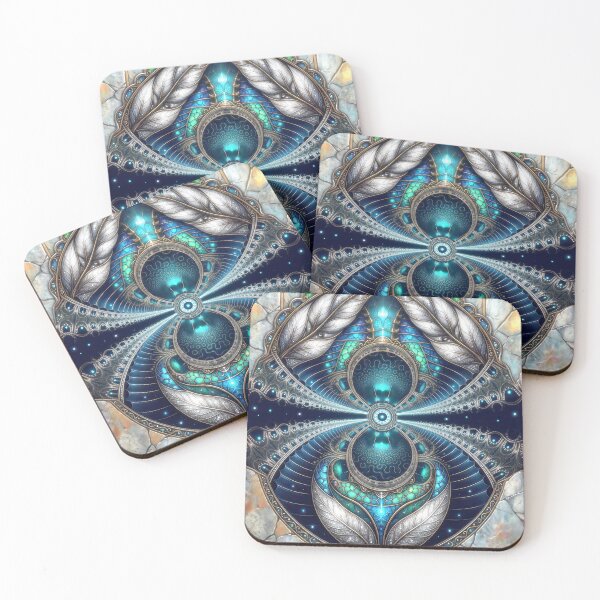 Item preview, Beautiful Blue and Silver Fractal with Stone Background designed and sold by Frackxion.