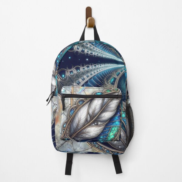 Item preview, Beautiful Blue and Silver Fractal with Stone Background designed and sold by Frackxion.