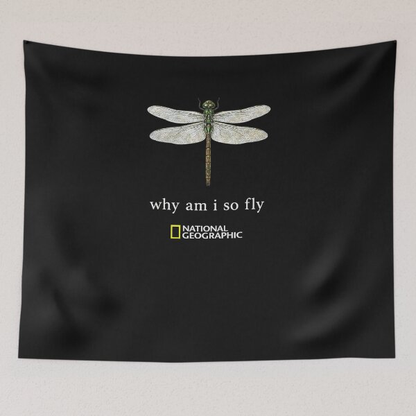 Item preview, National Geographic Why Am I So Fly Dragonfly Vintage Nature Science Tee designed and sold by yerdhalo.