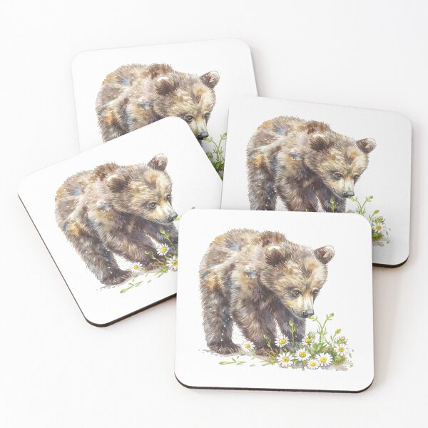 Item preview, Bear Cub | Cute Woodland Animal Watercolor Art designed and sold by Mandayartstudio.