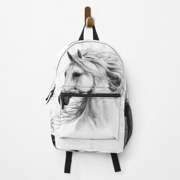 Item preview, majestic black and white sketch of horse designed and sold by dcrc.