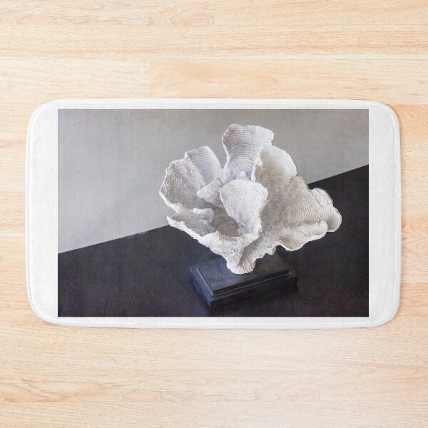 Item preview, White Coral Sculpture on Black Base Decorative Home Decor Accent for Coastal Interior Styling designed and sold by Nmallia.