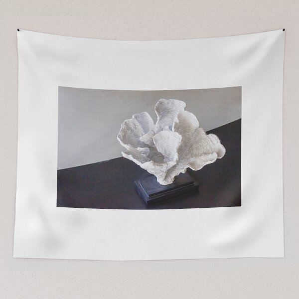 Item preview, White Coral Sculpture on Black Base Decorative Home Decor Accent for Coastal Interior Styling designed and sold by Nmallia.