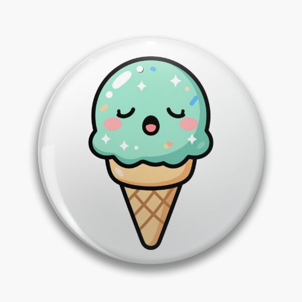 Item preview, Cute Sleepy Kawaii Ice Cream Cone Cartoon | Adorable Ice Cream Sticker & Gift Design designed and sold by Rood Art Studio.