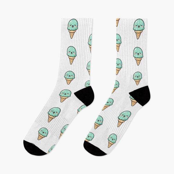 Item preview, Cute Sleepy Kawaii Ice Cream Cone Cartoon | Adorable Ice Cream Sticker & Gift Design designed and sold by Rood Art Studio.