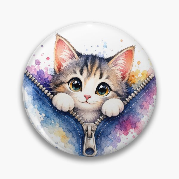 Item preview, Cute Kitten in Zipper Pocket designed and sold by GRFORA.