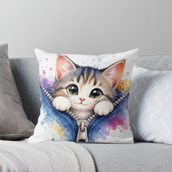 Item preview, Cute Kitten in Zipper Pocket designed and sold by GRFORA.