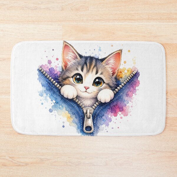 Item preview, Cute Kitten in Zipper Pocket designed and sold by GRFORA.