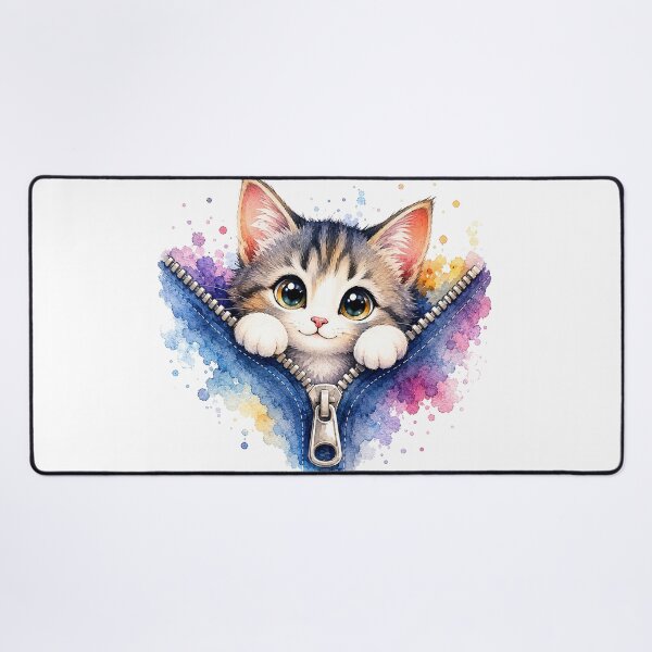 Item preview, Cute Kitten in Zipper Pocket designed and sold by GRFORA.