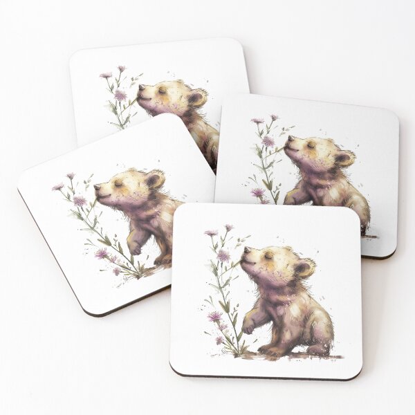 Item preview, Bear Cub | Cute Woodland Animal Watercolor Art designed and sold by Mandayartstudio.