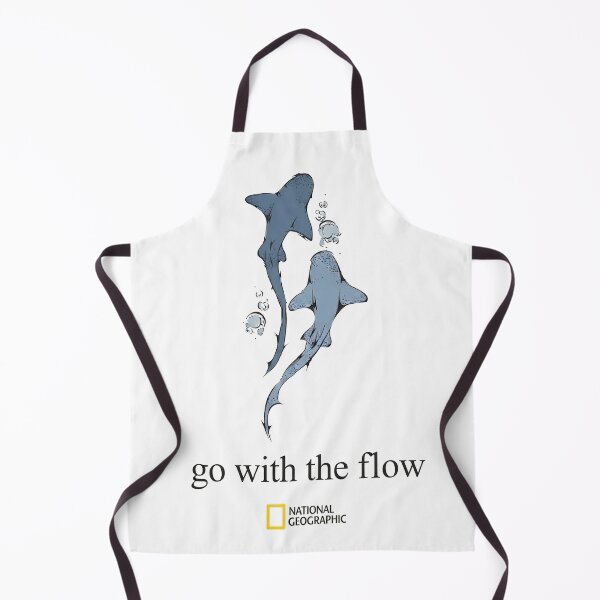 Item preview, National Geographic Shark Go With The Flow Vintage Ocean Wildlife Graphic Tee designed and sold by yerdhalo.