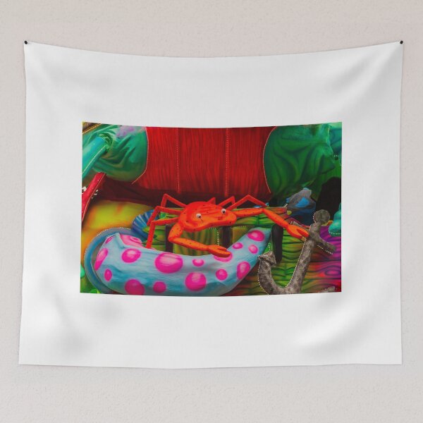 Item preview, Colorful Carnival Float Featuring a Giant Orange Crab and Nautical Parade Decorations designed and sold by Nmallia.