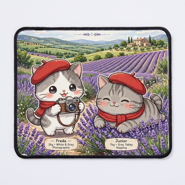 Item preview, Red Berets: Freda and Junior - Provence Lavender Fields Summer Adventure designed and sold by MAISON SYLVIE.
