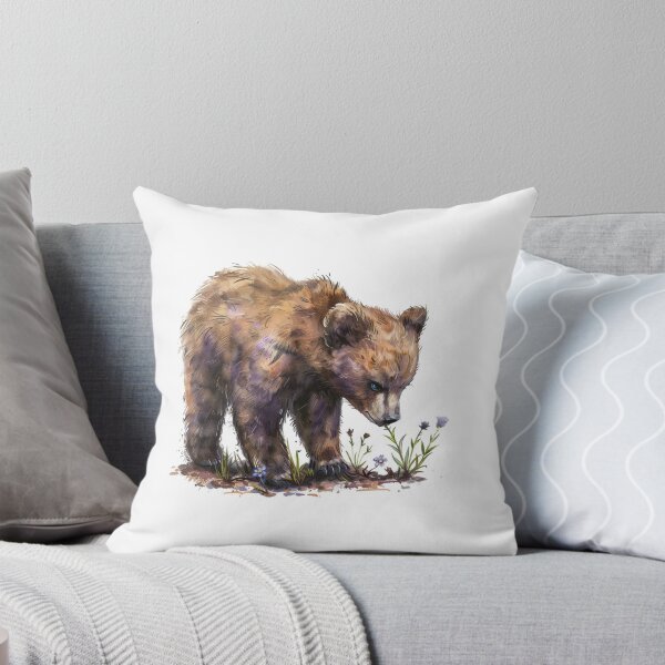 Item preview, Bear Cub | Cute Woodland Animal Watercolor Art designed and sold by Mandayartstudio.