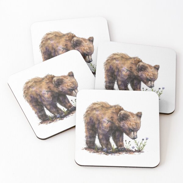Item preview, Bear Cub | Cute Woodland Animal Watercolor Art designed and sold by Mandayartstudio.