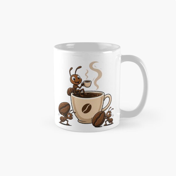 Item preview, Coffee Time – Cute Ant Drinking Coffee designed and sold by DreamPrintForge.