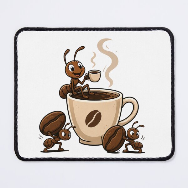 Item preview, Coffee Time – Cute Ant Drinking Coffee designed and sold by DreamPrintForge.