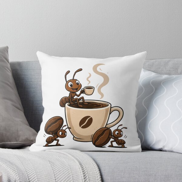 Item preview, Coffee Time – Cute Ant Drinking Coffee designed and sold by DreamPrintForge.