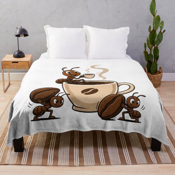 Item preview, Coffee Time – Cute Ant Drinking Coffee designed and sold by DreamPrintForge.