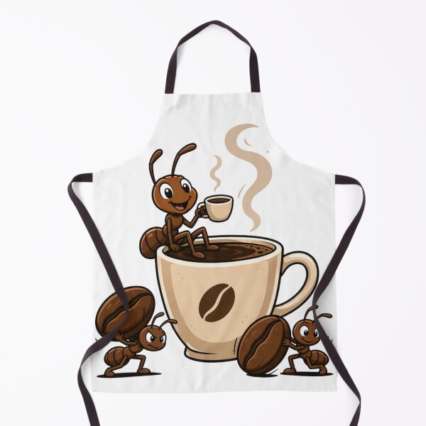 Item preview, Coffee Time – Cute Ant Drinking Coffee designed and sold by DreamPrintForge.