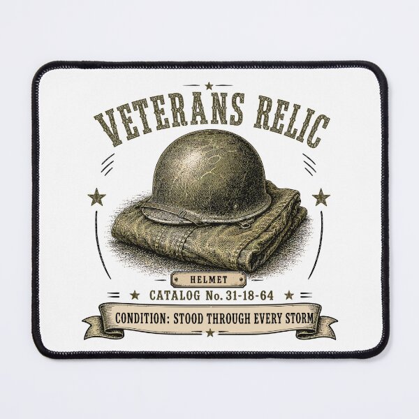 Item preview, Veterans Relic Helmet Vintage Military Engraving designed and sold by Mikoff04-arts.