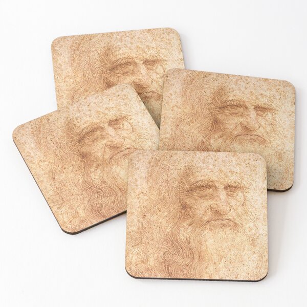 Item preview, Portrait of a Man in Red Chalk (Self Portrait), Leonardo da Vinci, 1510 designed and sold by The Gaping Maw.