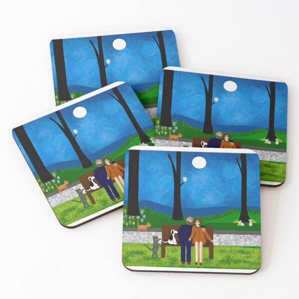 Item preview, Couple Sitting on a Park Bench designed and sold by Elaine M Hayward .