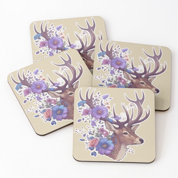 Item preview, Floral Deer – Deer with Flowers in Antlers designed and sold by Zenna MT 1.