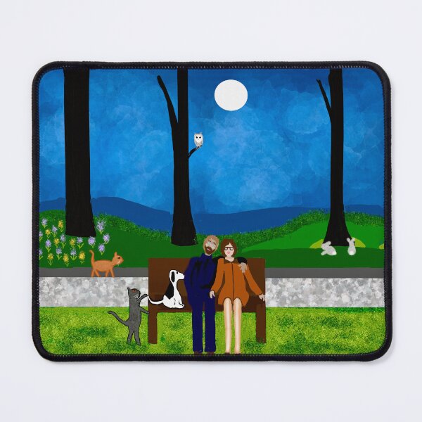 Item preview, Couple Sitting on a Park Bench designed and sold by Elaine M Hayward .