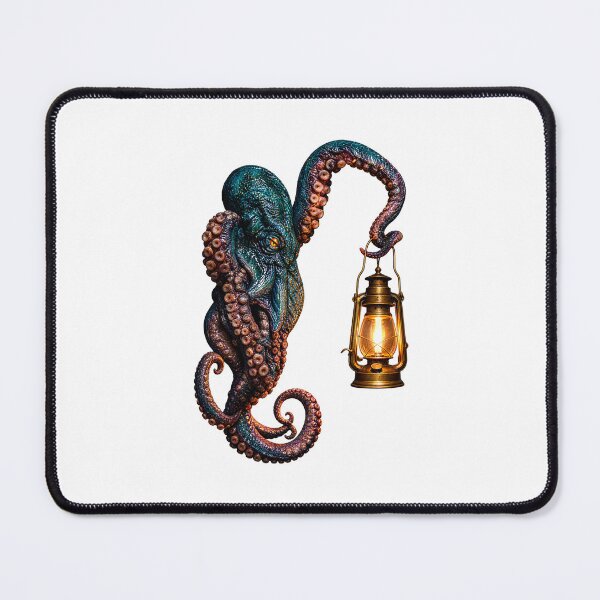Item preview, Mystical Kraken with Vintage Lantern Nautical Gothic Design designed and sold by Brandady.