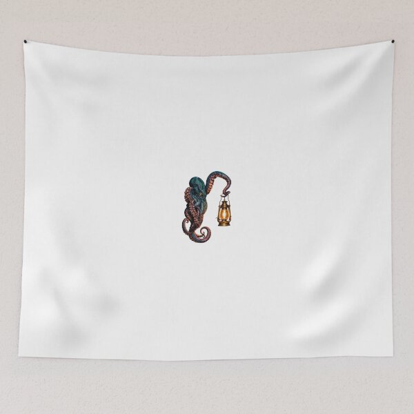 Item preview, Mystical Kraken with Vintage Lantern Nautical Gothic Design designed and sold by Brandady.